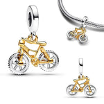 Two-tone Spinning Wheels Bicycle Dangle Charm