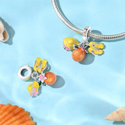 Vacation Ready Orange, Hat, & Sandals Charm