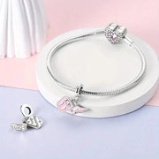 Weighing Scale Pink Sneakers Dangle Charm