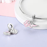 Weighing Scale Pink Sneakers Dangle Charm