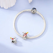 White Rabbit in Teacup Charm