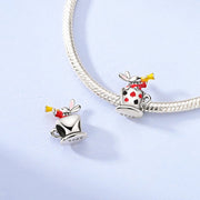 White Rabbit in Teacup Charm