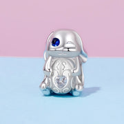 Winking Bunny with Heart-Shaped Egg Charm