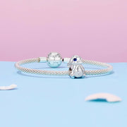 Winking Bunny with Heart-Shaped Egg Charm