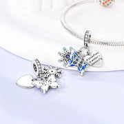 Winter Snowflake Butterfly Dangle Charm