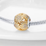 Yellow Sunflower Gold Charm