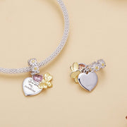 You Are My Sunshine Heart & Gold Bee Dangle Charm
