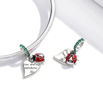 You Are My Sunshine Ladybug and Leaf Dangle Charm